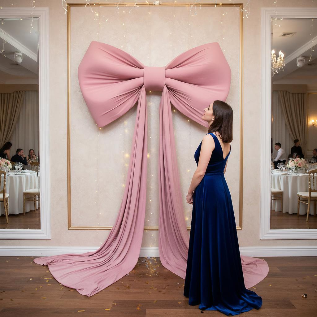 Large Giant Christmass Bow Xmas Tree Bowknot Pendant Ornaments for Holiday Home Party Decor