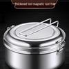 304 Food-Grade Stainless Steel Round Lunch Box