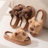 Cartoon Open-Toe Parent-Child Fluffy Slippers for All Seasons