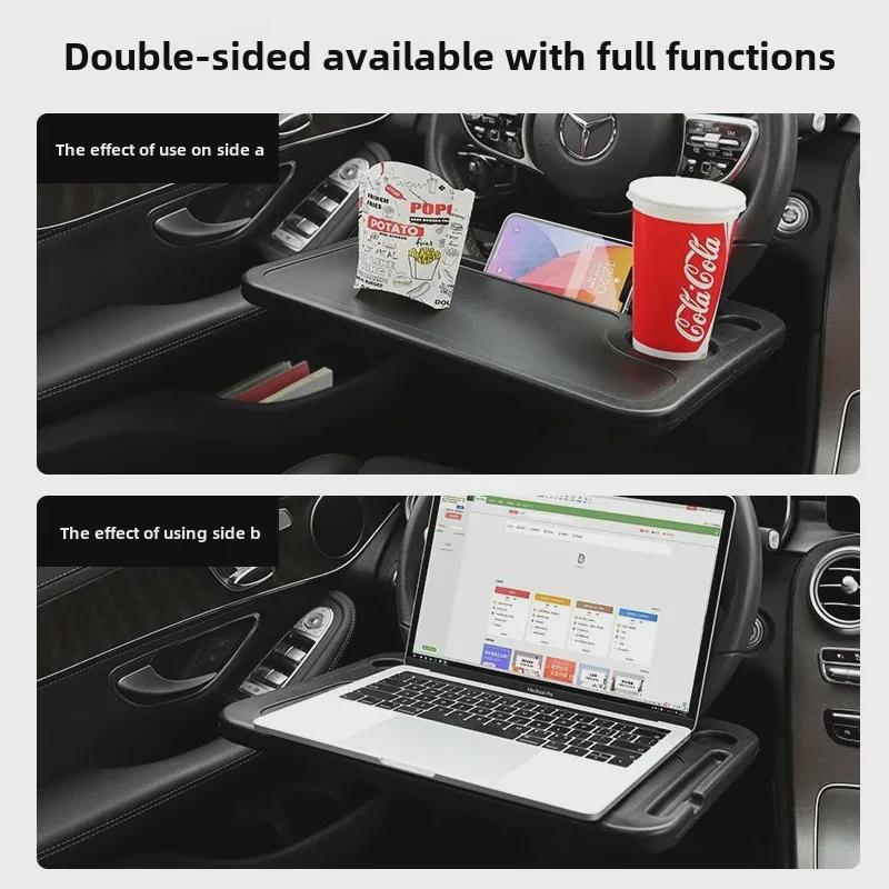Multifunkční stolek na volant auta: Stojan na notebook a jídelní tác