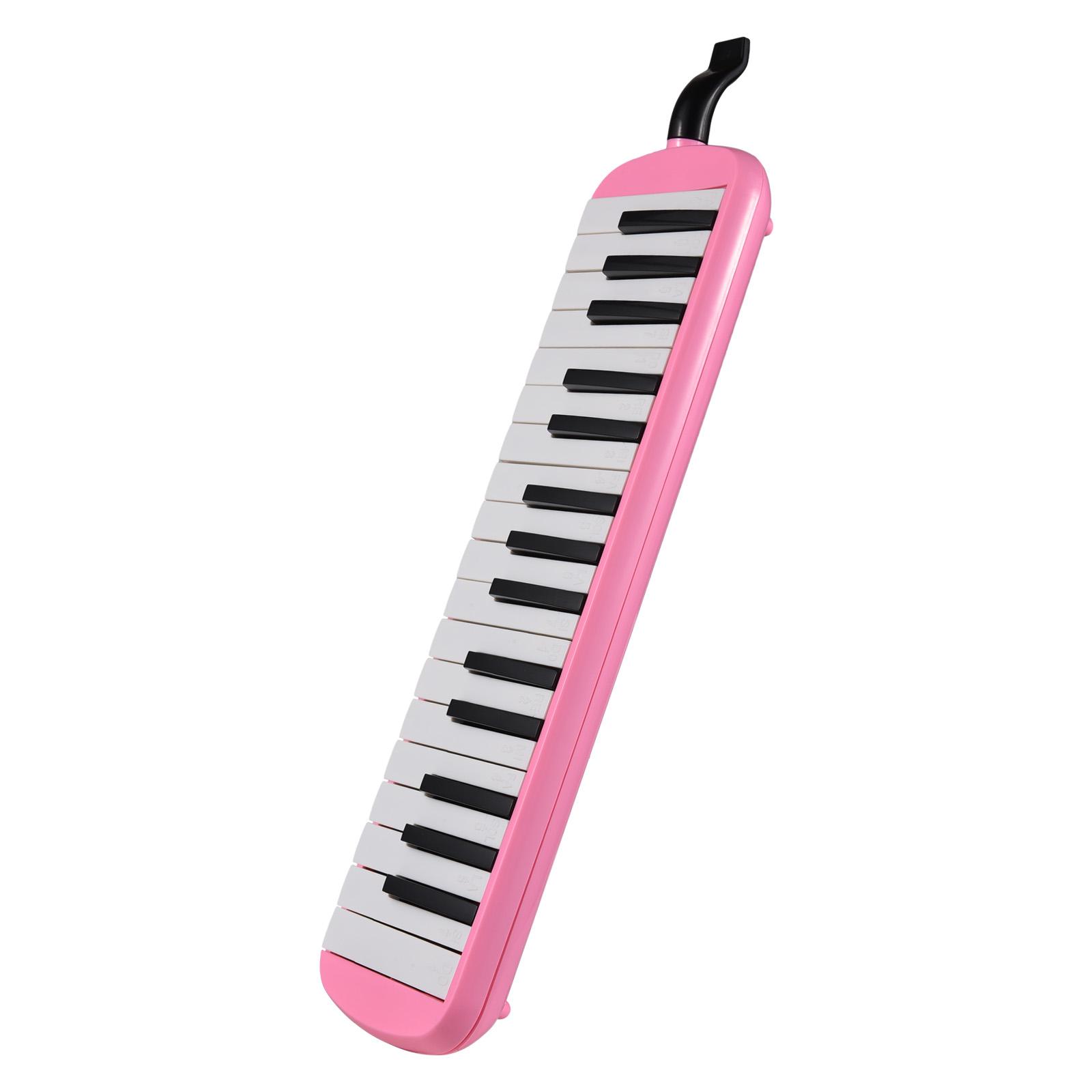 

32 клавиши Melodica Instrument Melodica Air Piano Keyboard с мягкой трубкой для выдувания духовых инструментов Melodica с сумкой розовый