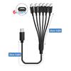 6 in 1 USB C PD Splitter Cable Multi USB C to Type C Male Charger Cord for 15 Pro / Android Phone Tablet Switch and More
