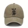 Cool Zebra Wearing Sunglasses Graphic Baseball Cap Unisex Distressed Washed Outdoor Casual Adjustable Hat
