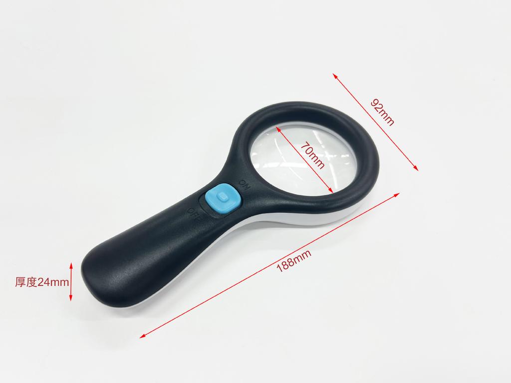 Handheld Magnifier with 3 Led Lights, High Magnification Magnifying Glass for Elderly Readers To Read Books and Newspapers