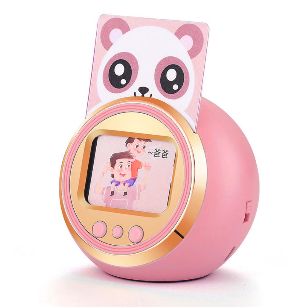 

Интеллектуальная английская игрушечная карточная обучающая машина Образовательная просветительская детская игрушечная карточная обучающая машина для раннего обучения розовый