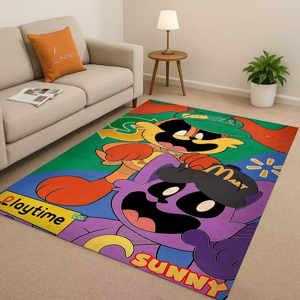 Klassische Cartoon S-Lachende C-Kreaturen Craftycorn Catnap Wohnzimmer Rutschfeste Teppichmatte Teppich für Schlafzimmer Sofa, Heimdekoration Fußmatte