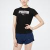 Puma Multicoloured Logo Sports Casual Breathable Letter Print Round Neck Short Sleeve T-Shirt Women Tops Black 845603-01