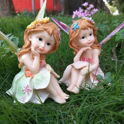 Garten Dekor Haus Dekor Blumenfee Flügel Hof Land Ornamente Elegante Zimmer Dekorationen Kawaii Figur