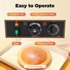 Commercial Electric Burger Waffle Maker with Stainless Steel Material Non-Stick Waffle Press Machine Time Temp Control Ideal fo
