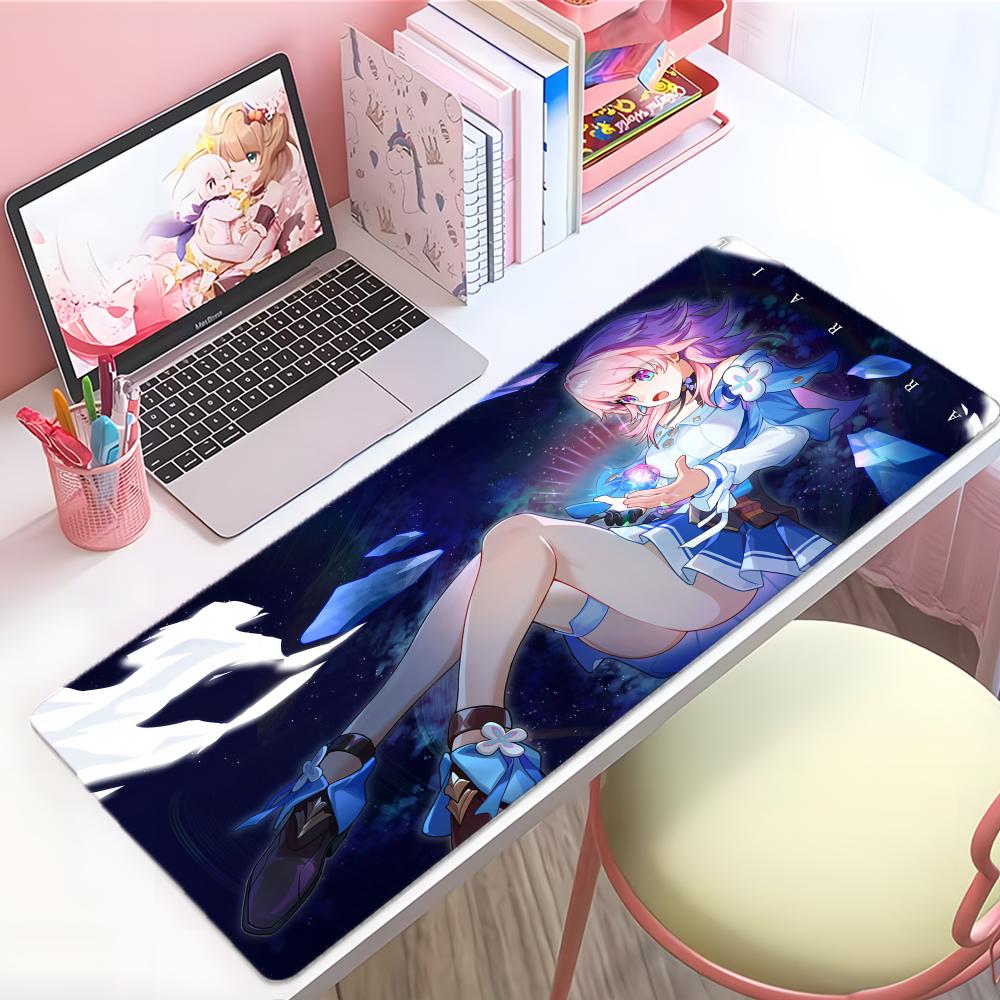 Game Futuristic HHonkai Star Rail Mouse Pad Large Thick Desk Pad Stitched Edges Gaming Mouse Mat For Pc