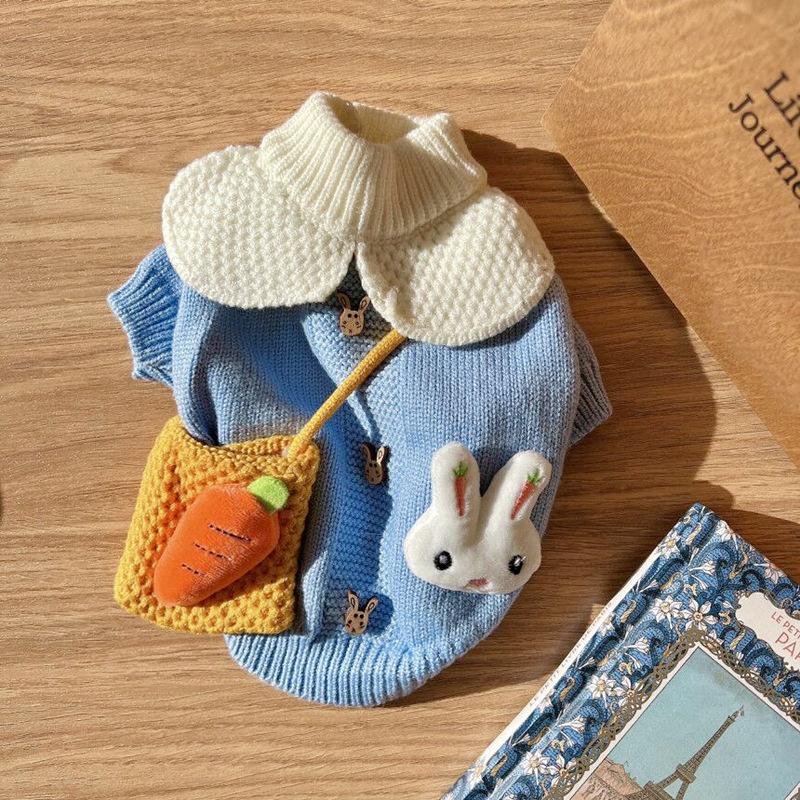 

Одежда для собак Blue Rabbit Pet, теплый зимний свитер для домашних животных, вязаная рубашка для плюшевых игрушек, одежда для собак с двумя ножками, товары для животных XS-XL, пальто для щенков L