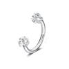 2 PCS Elegant Nose Ring Stainless Steel Daith Piercing Jewelry Cartilage Helix Earrings  Daily