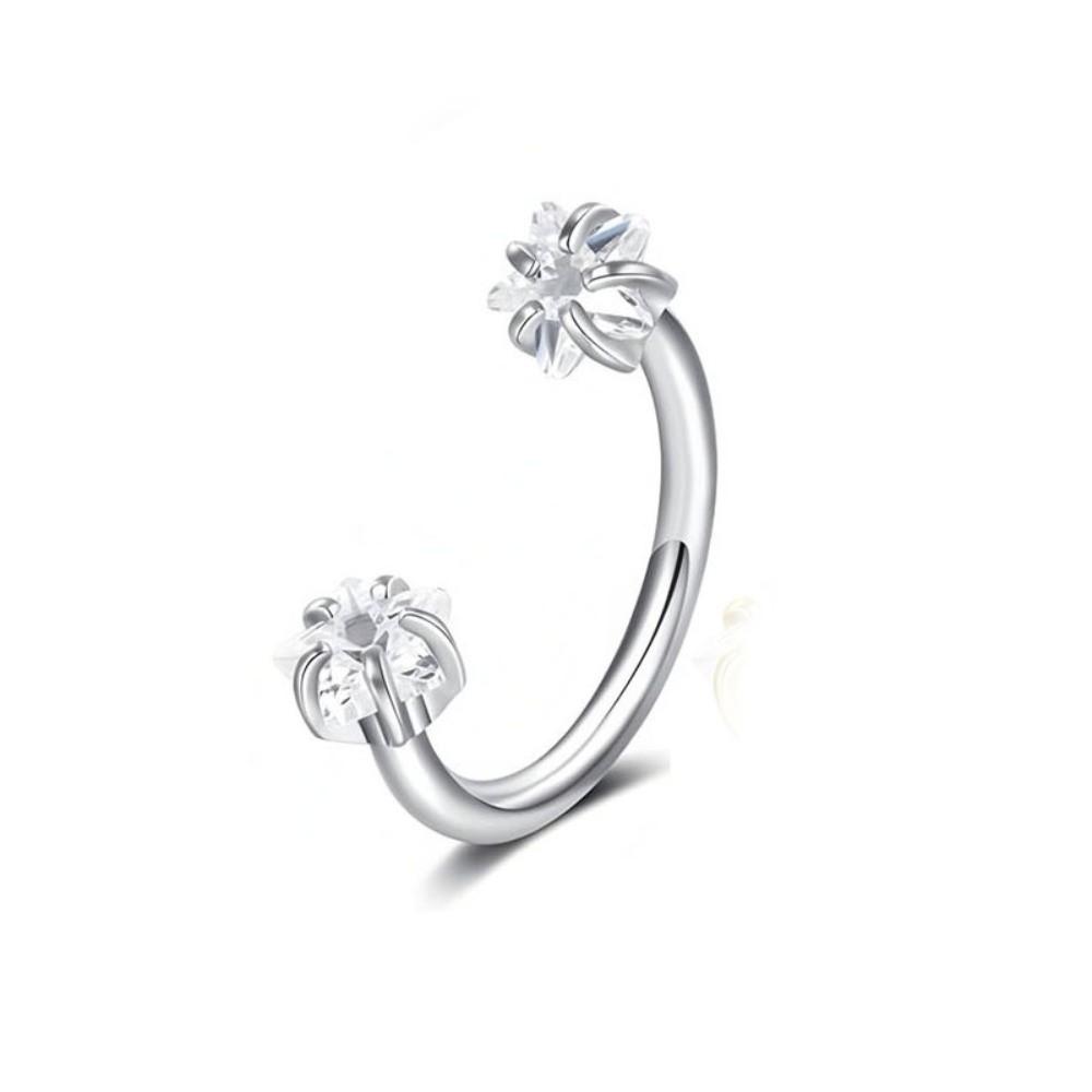 2 PCS Elegant Nose Ring Stainless Steel Daith Piercing Jewelry Cartilage Helix Earrings  Daily