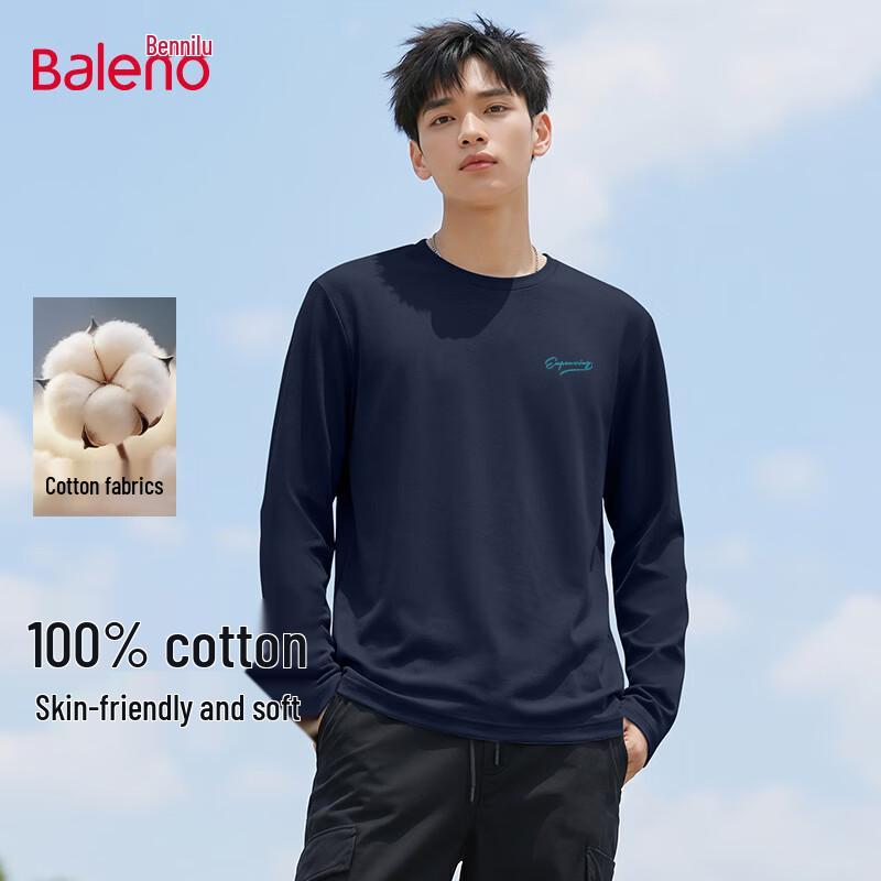 Baleno Men's Heavyweight Cotton Long-Sleeve T-Shirt