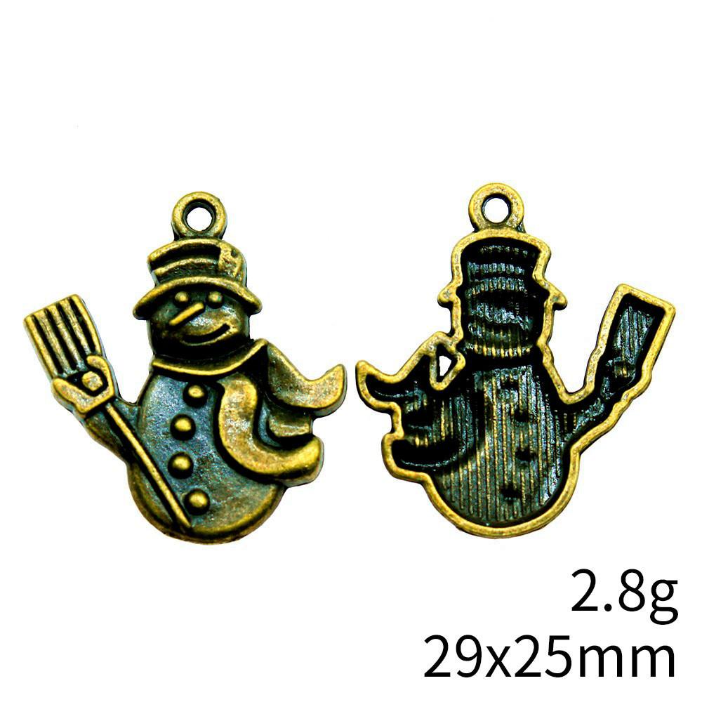 2025 Trend Charm Bracelet Italian Snowflake Snowman Christmas Day Charms Pendant Home Garden Bag Pendant