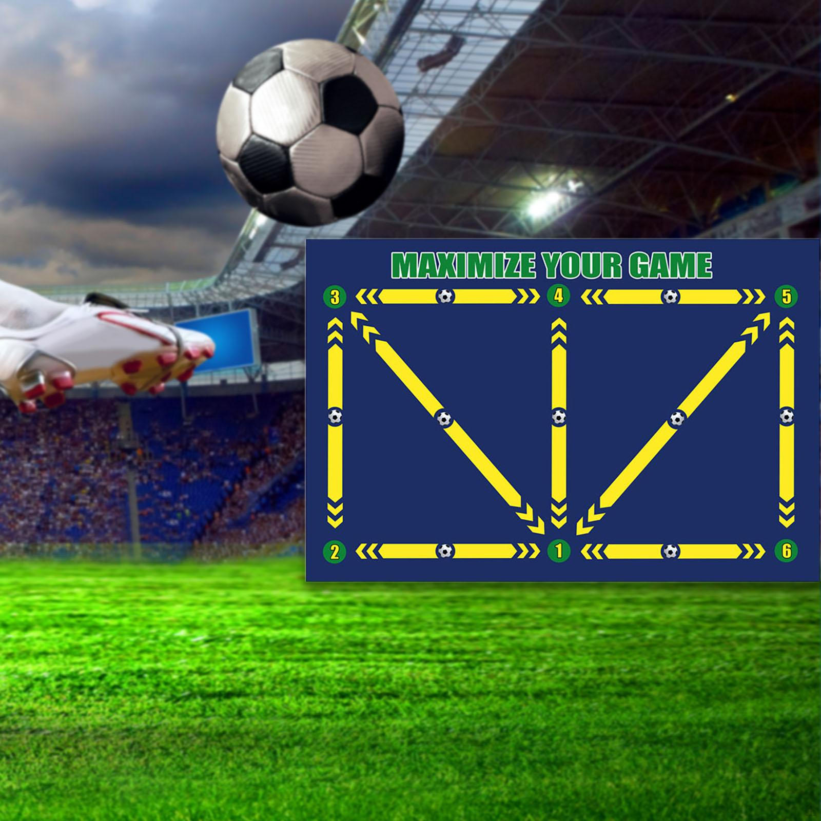 

Football Footstep Training Mat Train Non Slip 60x90cm Small Style A