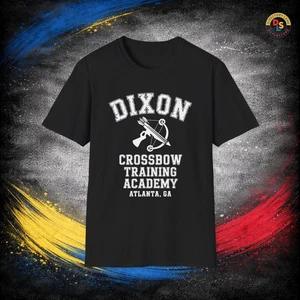 Dixon Crossbow Academy T-Shirt Walking Dead TV Show Unisex Softstyle Tee 4XL