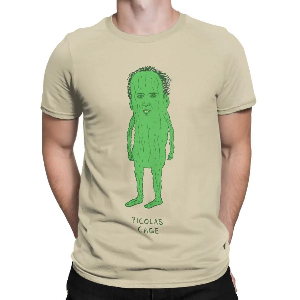 Men's T-Shirt Picolas Cage Nicolas Cage Funny Cotton Tees Short Sleeve T Shirts Crewneck Tops 6XL