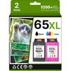 65XL Ink Cartridges Black/Color Combo Pack High-Yield Replacement for HP Ink 65 65XL Ink Cartridges Work for HP DeskJet 3755 3772 3700 3752 3722 2600