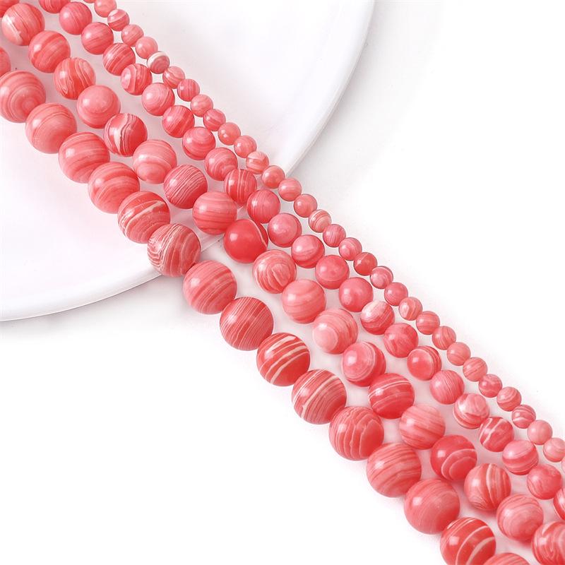 Synthetic Stone Round Beads for DIY Jewelry: Loose Beads with Straight Holes for Handmade Bracelets, Necklaces, Pendants, and More