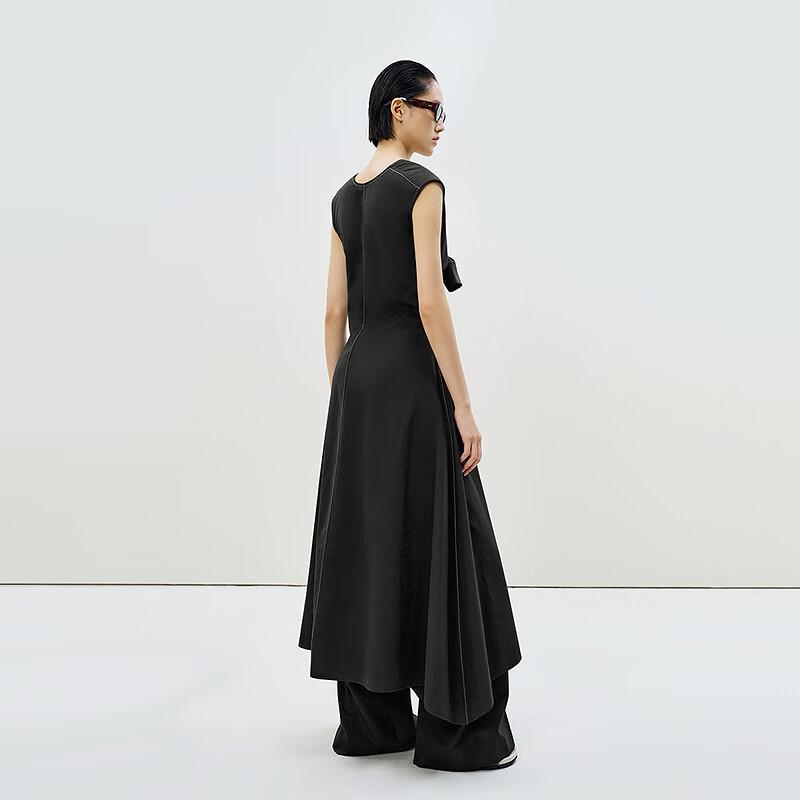 LESS 2025 Summer X-Shaped Round Neck Dress