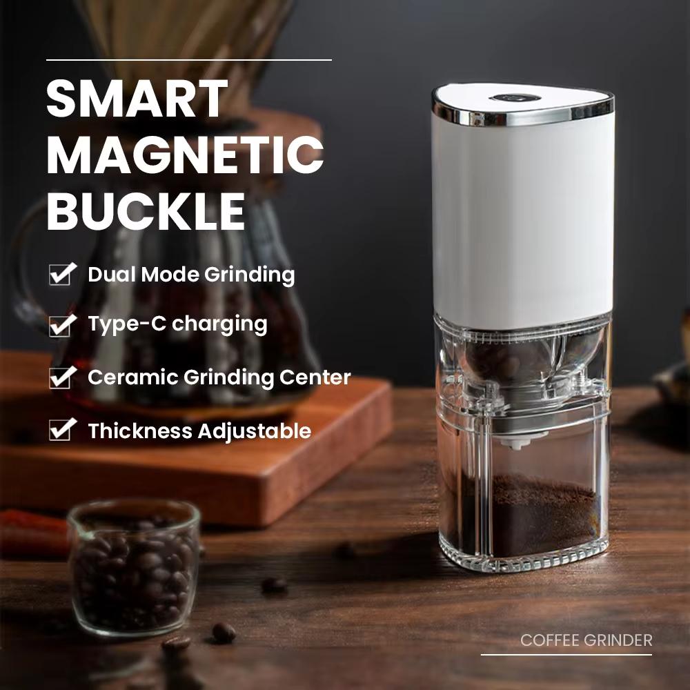 Custom Logo Small Portable Mini Home Kitchen Coffee Grinder Machine Mill Automatic USB Charging Electric Coffee Grinder