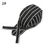 Professional Chef Hat Cooking Head Wrap Kitchen Catering Skull Cap Ribbon Turban