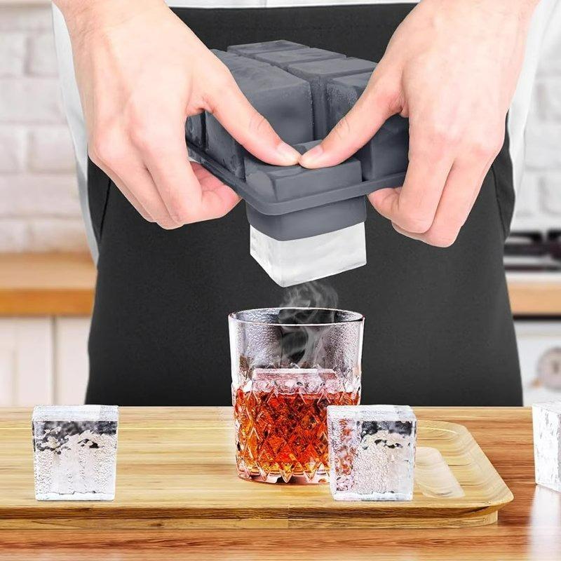 Silicone Ice Cube Molds Spherical Ice Maker Reusable Ice Cube Moulds for Whiskey Cocktail Juice DIY  Barware Kitchen Tools