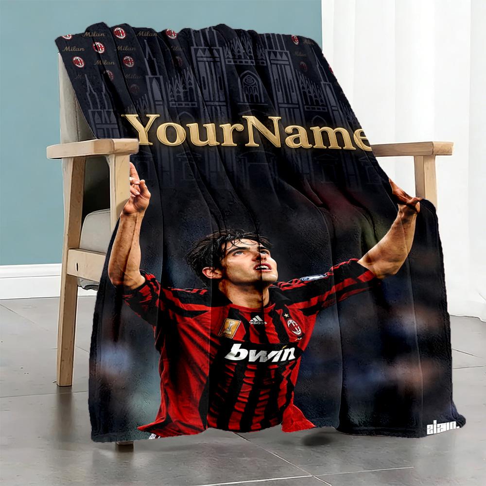 Ac Milan Personalized Text Blanket Gift Personalized Blanket Soft & Cozy Perfect for Couch Sofa Office Nap Ideal for All Seasons