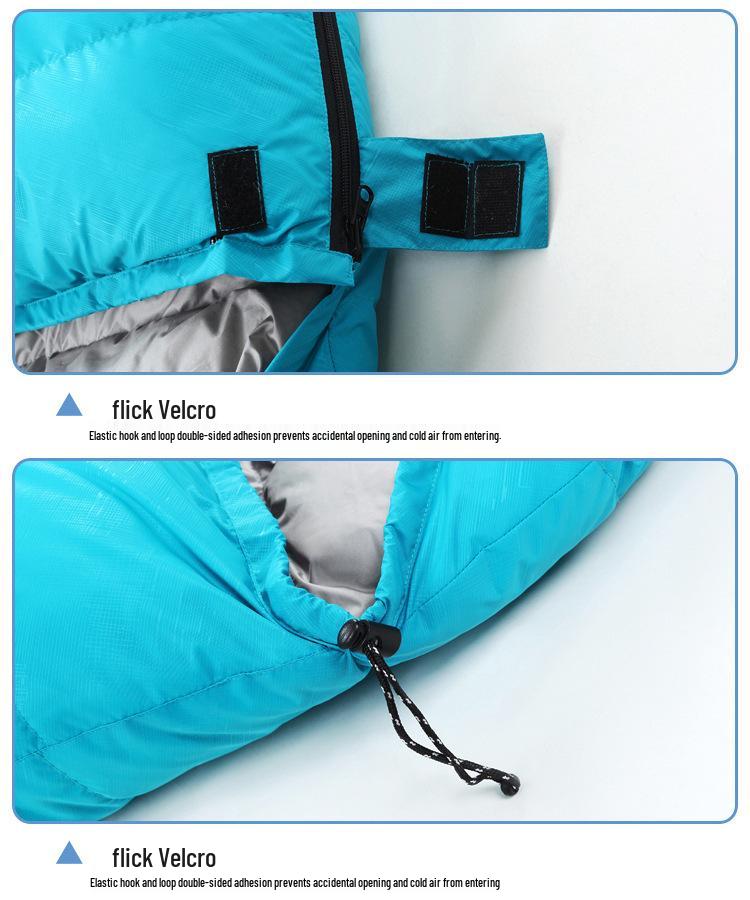 Thickened Winter Down Sleeping Bag - Cold-Proof, Envelope Style for Outdoor Camping & Travel