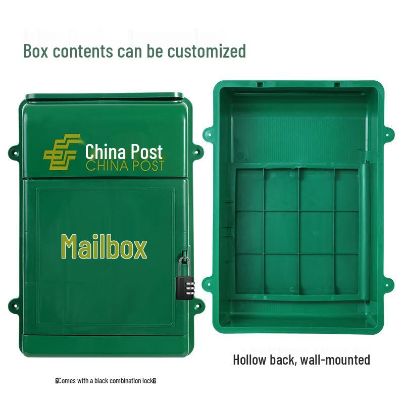 Compact Wall-Mounted Lockable Plastic Box for Mail, Complaints, Suggestions, and Milk