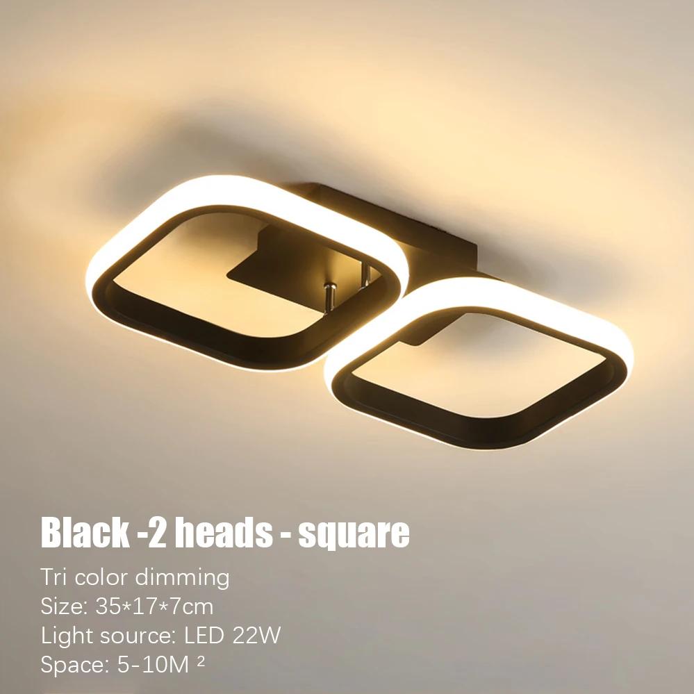 

Nordic LED Ceiling Lamp Chandelier for Living Room Corridor 20W 30W Square Round LED Ceiling Light for Kitchen Home Lighting 3-color light&AC 90-260V