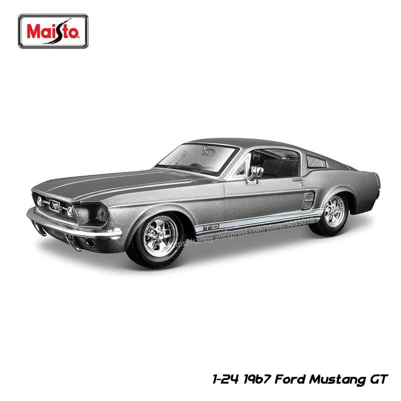 LLB4 Maisto 1:24 1967 Ford Mustang GT Make Old Modified Version Highly-detailed Die-cast Precision Model Car Model Collection Gift
