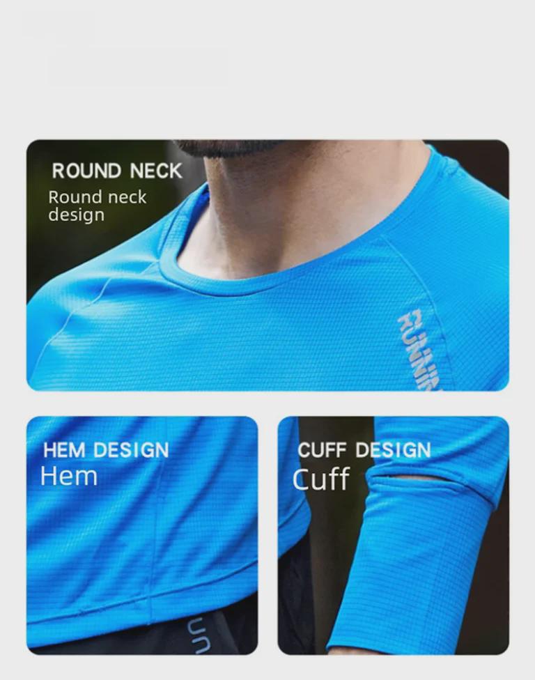 Ultra-Light Long-Sleeve Quick-Dry Running T-Shirt for Marathons