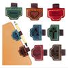 Retro Crazy Horse Leather Magnetic Bookmark & Pen Holder with Free Custom Laser Engraving