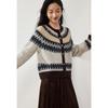 VICTORIA&VERA Women's Fair Isle Jacquard Knit Sweater