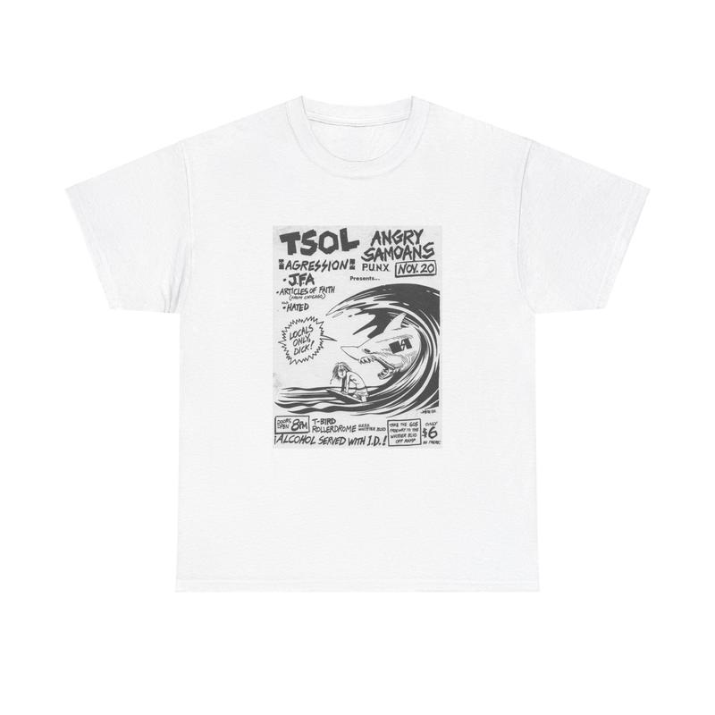 Vintage Punk Rock Show Flyer - TSOL Unisex T-Shirt Graphic Tee XL