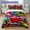 Set Copripiumino Miraculous Ladybug 3 Pezzi 1 Copripiumino e 2 Federe Biancheria da Letto Morbida per Camera da Letto Domestica