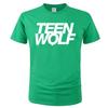 Teen Wolf Letter Print 2024 Summer Popular Trend Simple Round Neck T-shirt Casual High endVersatile Short SleeveG138