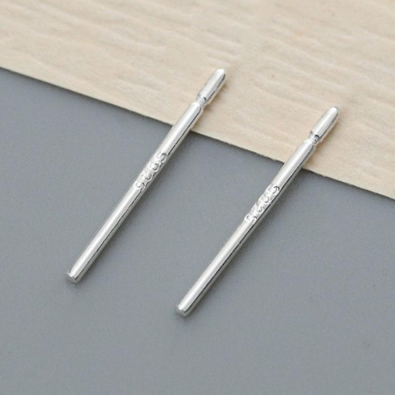 10 Pares de Agujas para Piercing de Oreja Hipoalergénicas Pendientes de Botón para Oreja Tono Plateado para Usuarios Primerizos Unisex Accesorios de Pines para Oreja