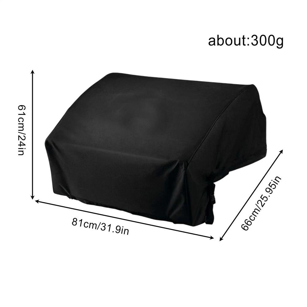 

Built in Grill Cover BBQ Grill Top Cover 210D Oxford Fabric Waterproof Barbecue Cookware Protector for Backyard Yard Patio Lawn чорний