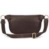 Leather Fanny Pack Men'S And Women'S Leather Retro Crazy Horse Leather Messenger Bag Large Capacity Sports And Leisure Breast Bag