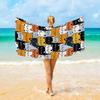 Cute Cat Collage Beach Towel Single Sided Print Soft Absorbent Quick Dry Beach Towel Pool Beach Vacation Playful Accessory Gift