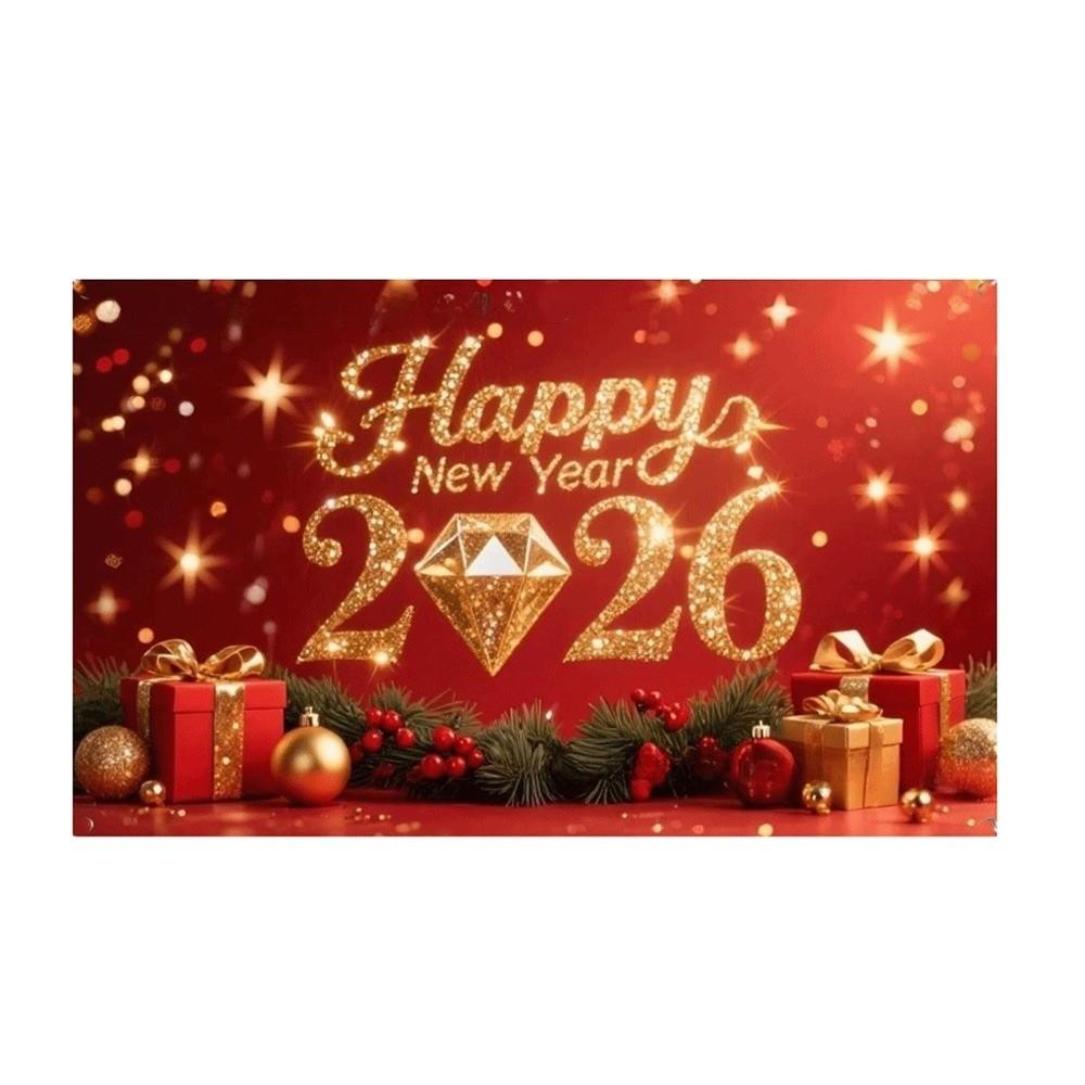 Banner 2026 Background Cloth 150x100CM New Year Wall Decor Cloth New Year Backdrop Porch Sign