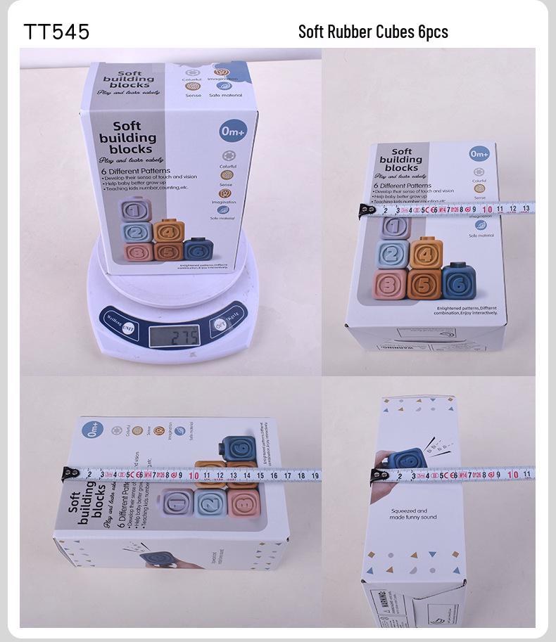 Kleinkind Früherziehung Regenbogen Stapel- & Quietschring Beißring Spielzeug