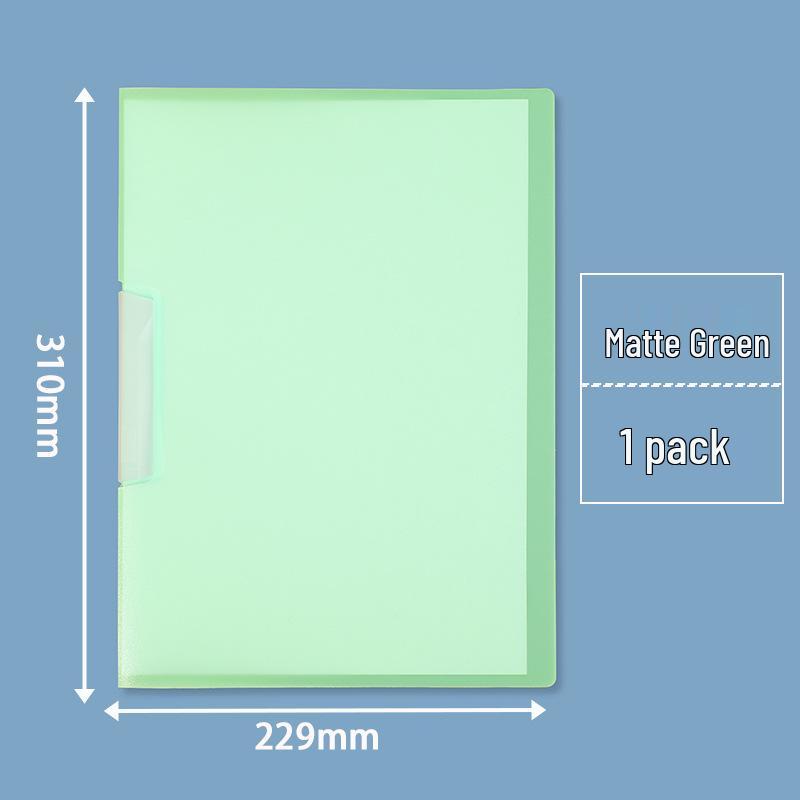 Candy Color A4 Side-Opening Waterproof Transparent Report Cover Folder