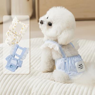 Suspenders Style Dog Physiological Pants Breathable Washable Pet Sanitary Pants Adjustable Pet Jumpsuit Anti Harassment