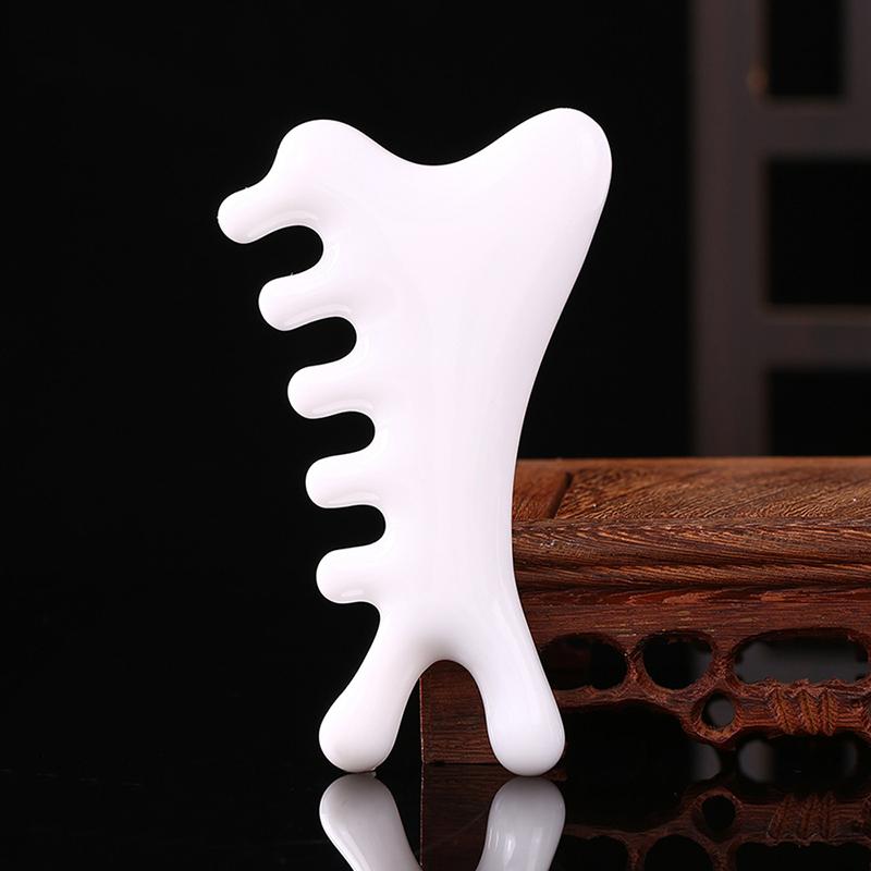 Body Meridian Massage Comb Resin Five Wide Tooth Comb Acupuncture Therapy Blood Circulation Anti-Static Smooth Hair Comb