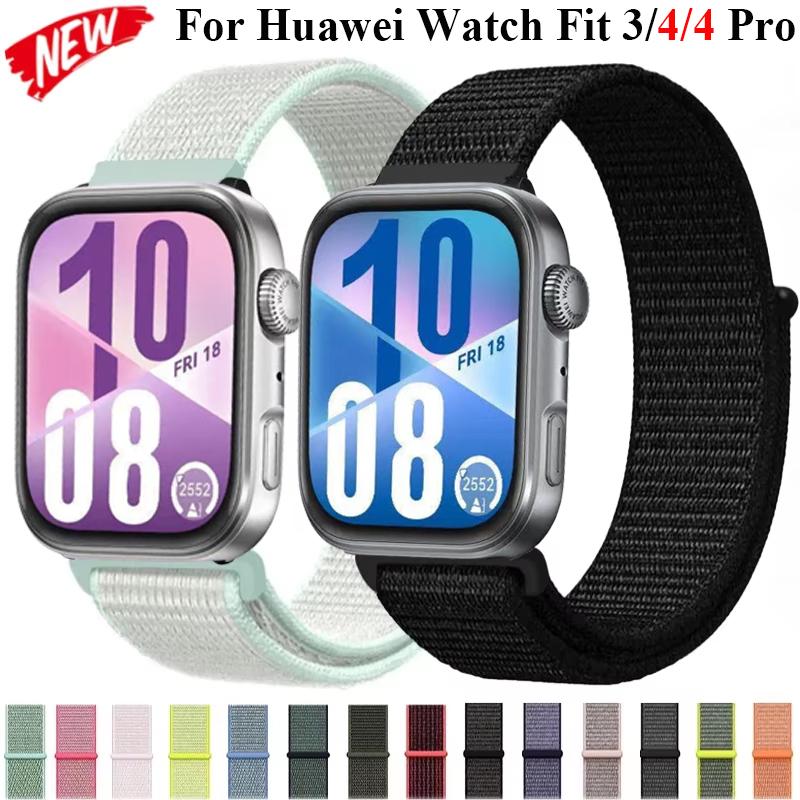 Nylon Loop Strap For Huawei Watch Fit 4 Pro Sports Wristband Breathable Replacement Wristband Huawei Watch Fit 3/4 Accessories