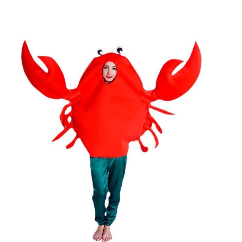 Adult big girl big boy couple funny spoof crab costume cute animal cosplay party costume